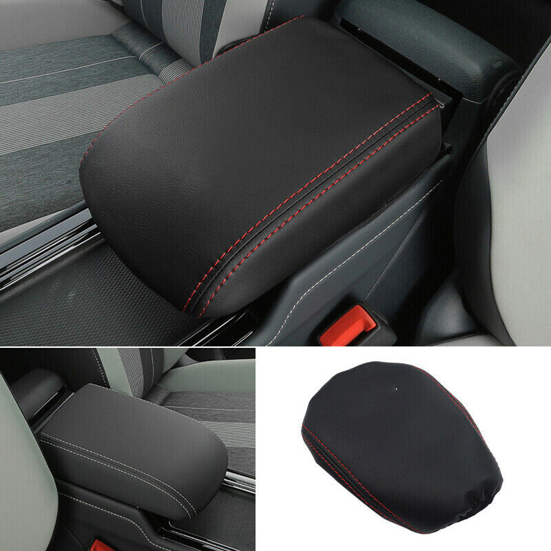 for VW ID.4 ID4 2021-2023 Black Leather Center Console Armrest Cover Cushion Mat