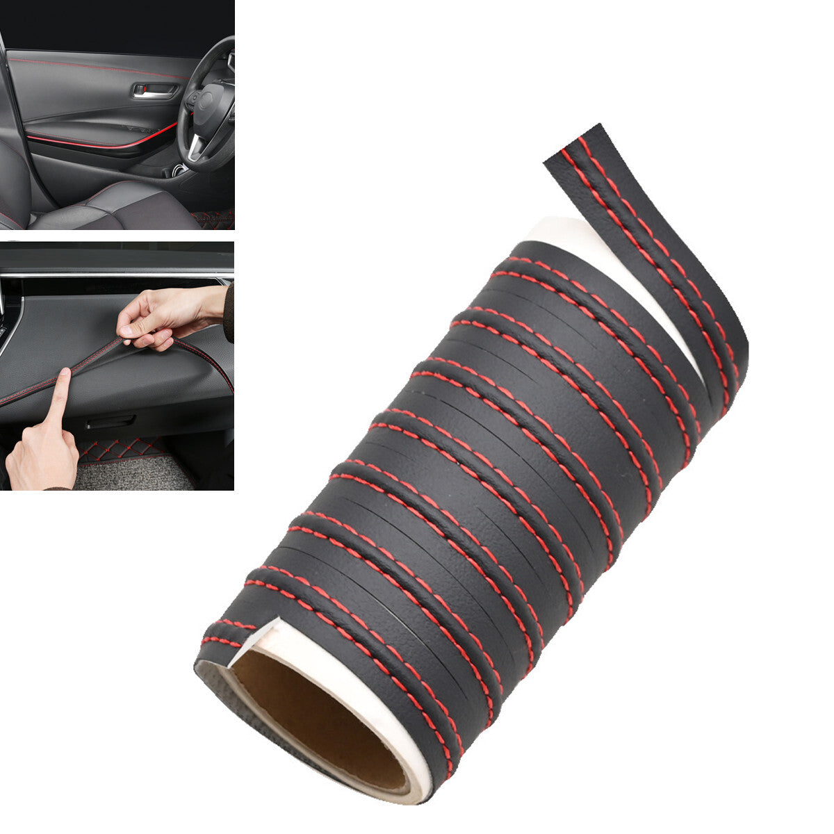 78in Car Trims Line Leather Auto Interior Mouldings Strip Self Adhesive Parts