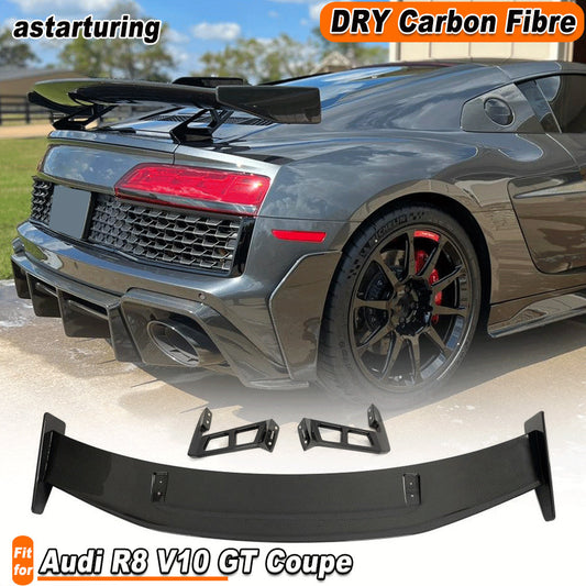 for Audi R8 V10 GT Coupe 20UP TT TTS DRY Carbon Rear Boot Trunk Spoiler Wing Lip