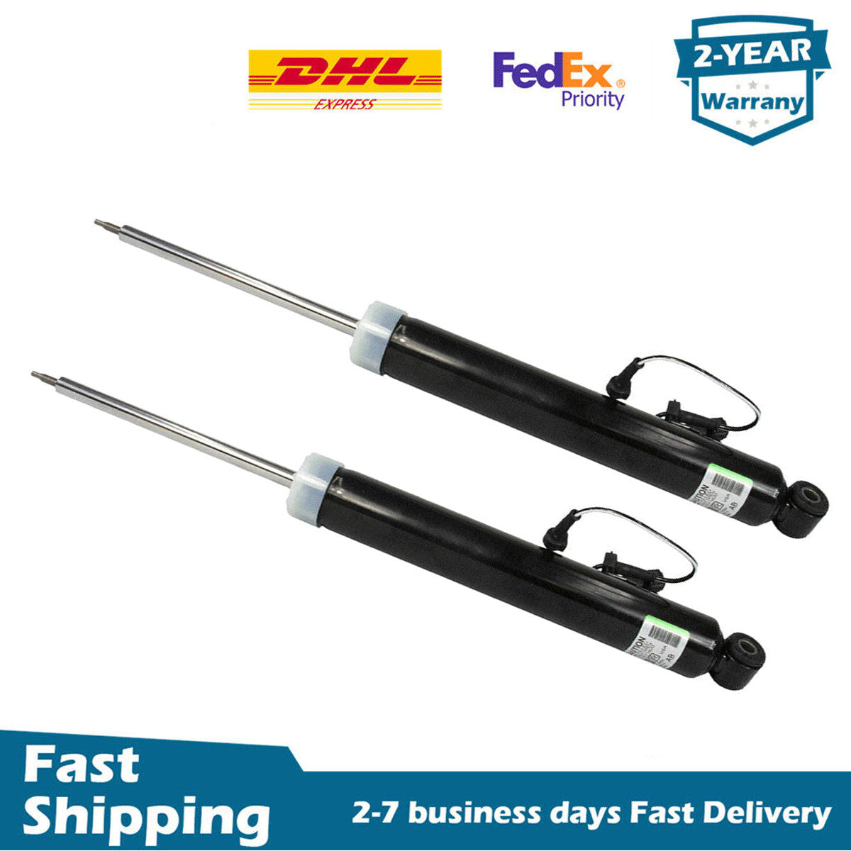 Pair Rear Shock Absorbers w/Electric Fit for Lincoln MKC 2015-2019 EJ7Z18125G