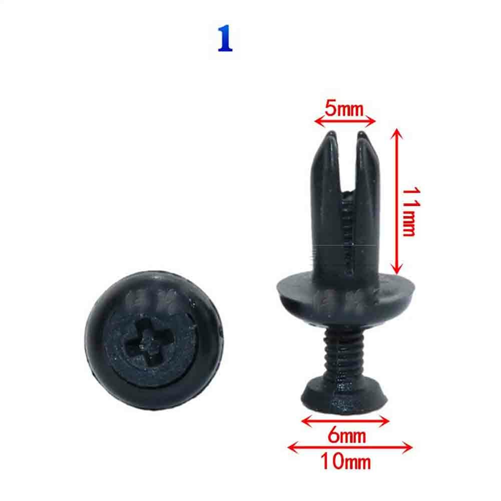90 Nylon Bumper Push Fasteners Rivet Clips Expansion Screws Replacement Kit
