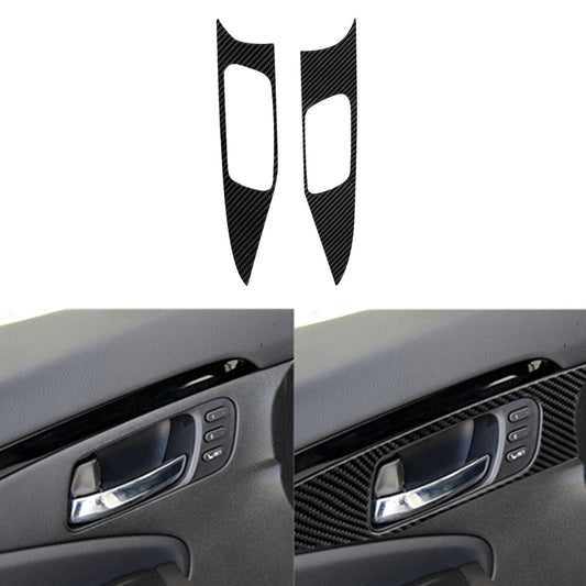 2X Carbon Fiber Front Door Handle Frame Trim for Honda Ridgeline 2017-2020