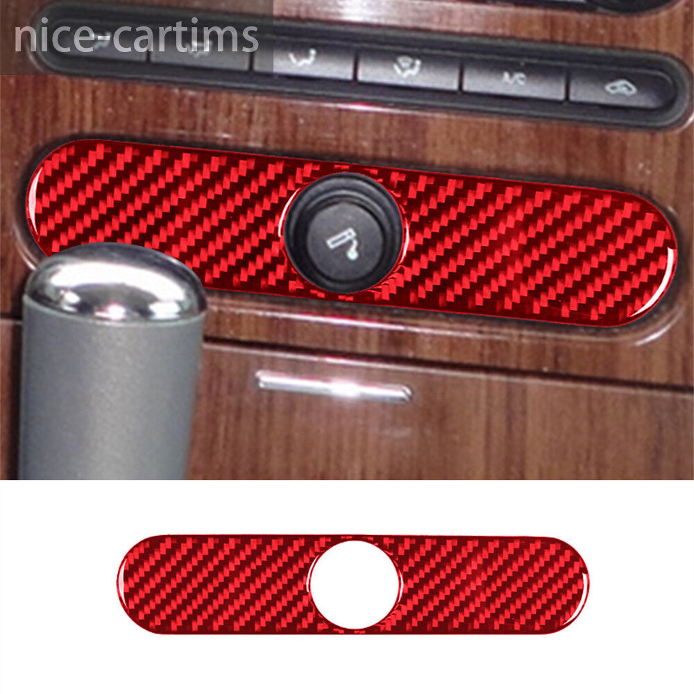 Red Carbon Fiber Center Cigarette Lighter Panel Cover for Ford F-150 FX4 2004-08