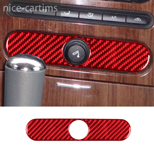 Red Carbon Fiber Center Cigarette Lighter Panel Cover for Ford F-150 FX4 2004-08