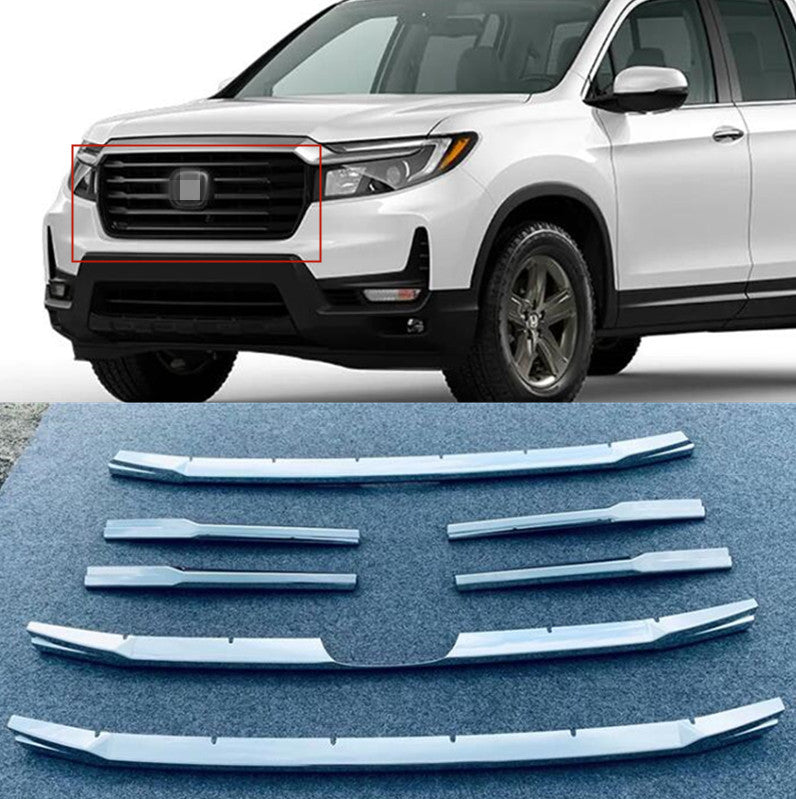 Chromed Style Front Grill Frame Cover Strip Trim For 2021-2023 for Honda Ridgeline
