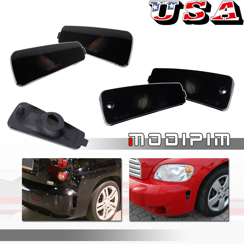 4-piece smoke front and rear bumper side marker lights for 06-11 for Chevrolet HHR