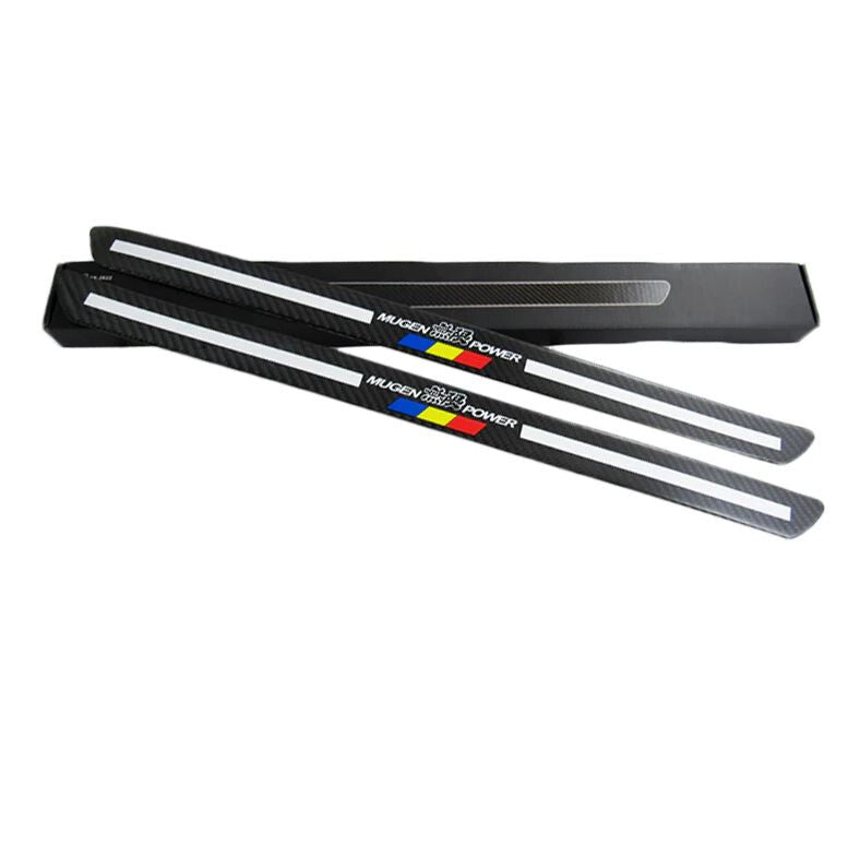 4-piece car door and window protection sticker badge decorative strip carbon for Honda