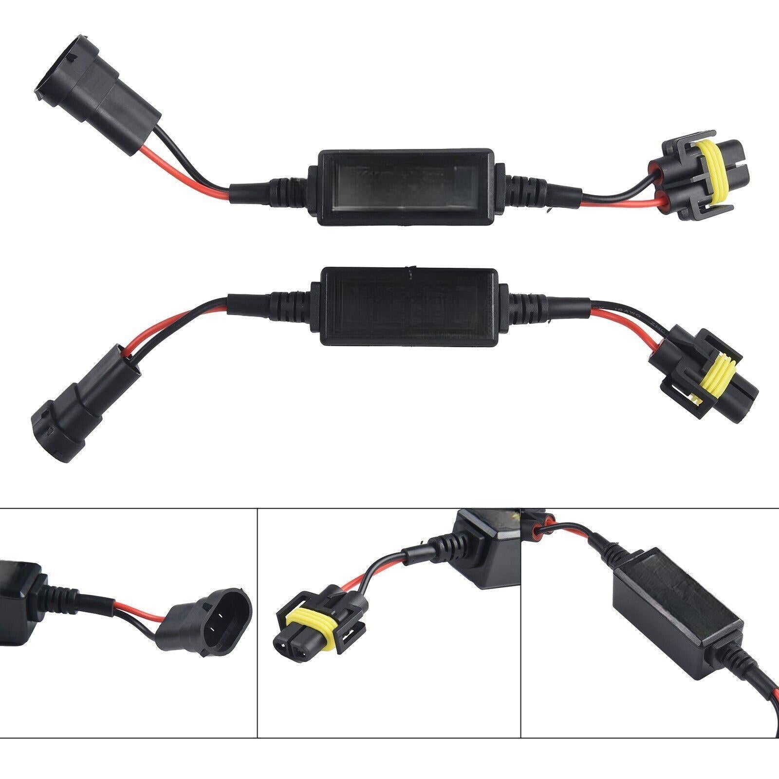 H9 H11 LED Headlight Canbus Error Anti Flicker Resistor Waterproof Adapter