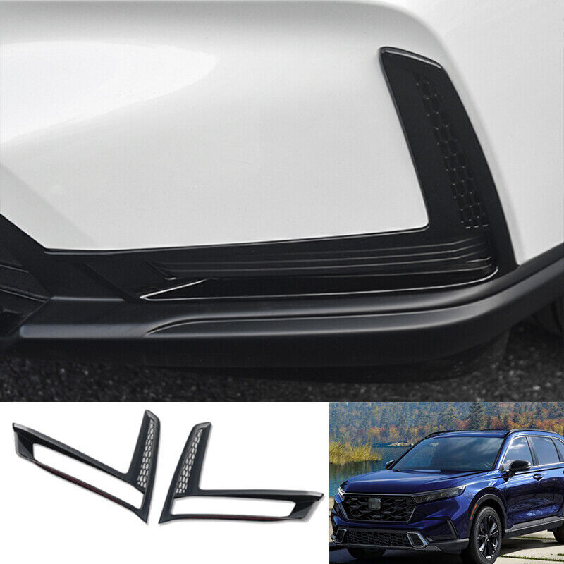 for Honda CRV CR-V 2023-2024 Black Front Fog Light Fog Lamp Eyebrow Cover Trims
