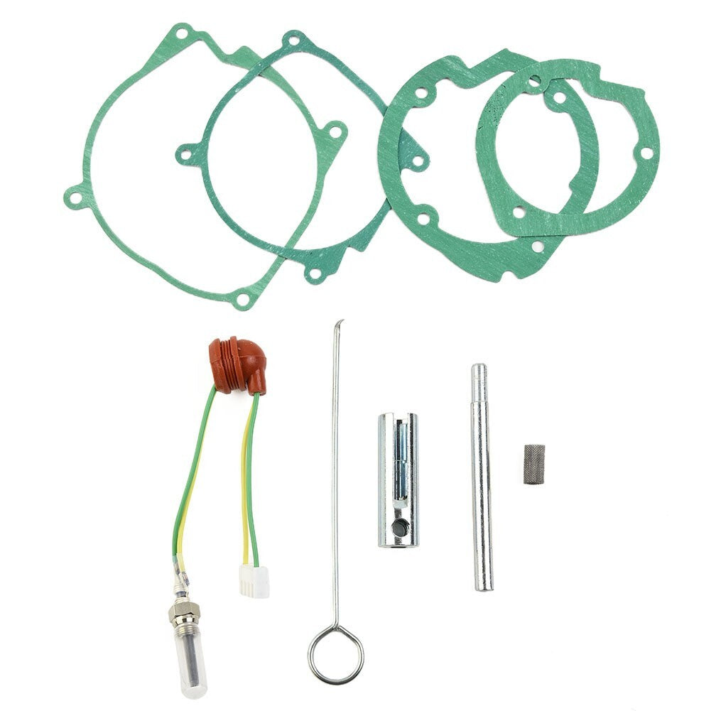 9Pcs Car Air Diesel Gasket+Ceramic Glow Plug Kit For Chinese Diesel Heater 2-8KW