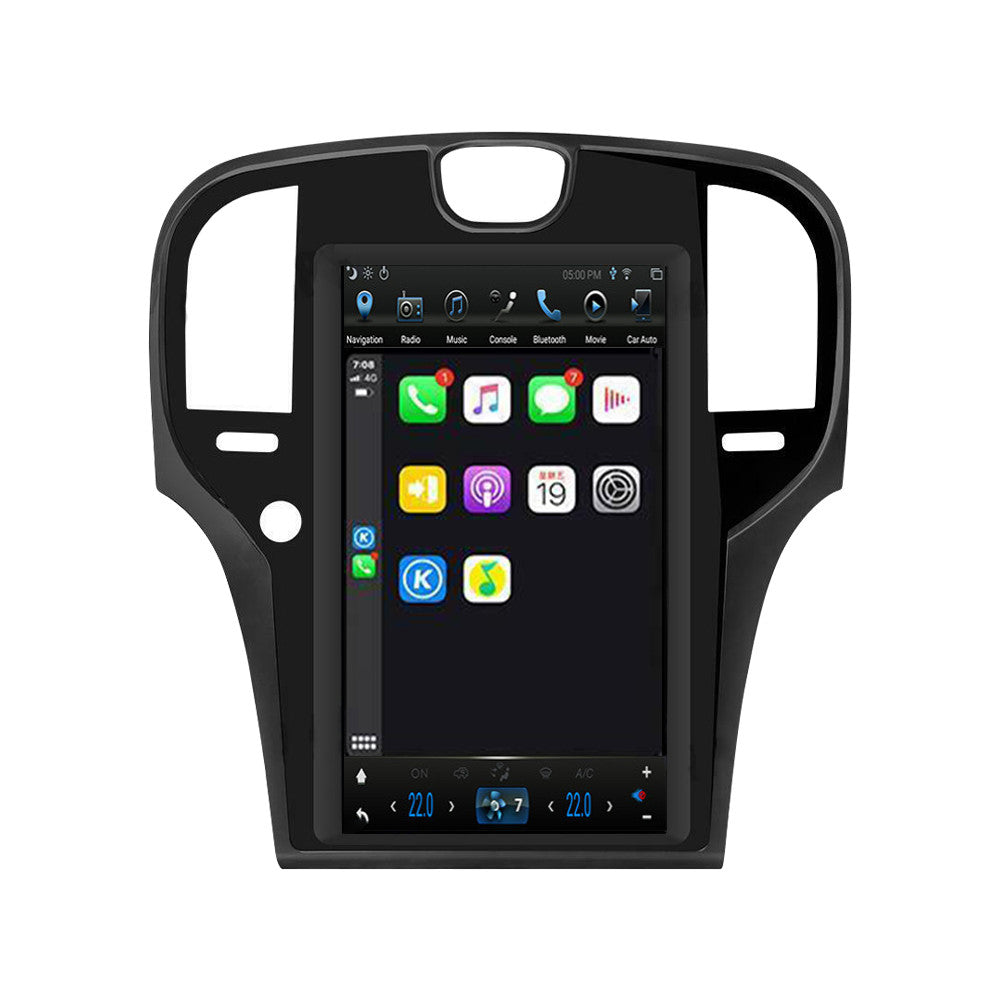 Android 9.0 OS Car Gps Navi Wifi Radio Stereo Head Unit Fits For 300c 2012-2020
