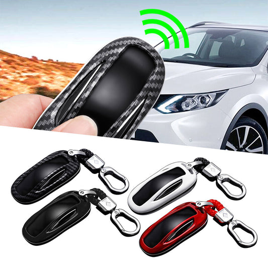 Carbon fiber car for smart keychain shell protective cover accessory suitable for Tesla Model X