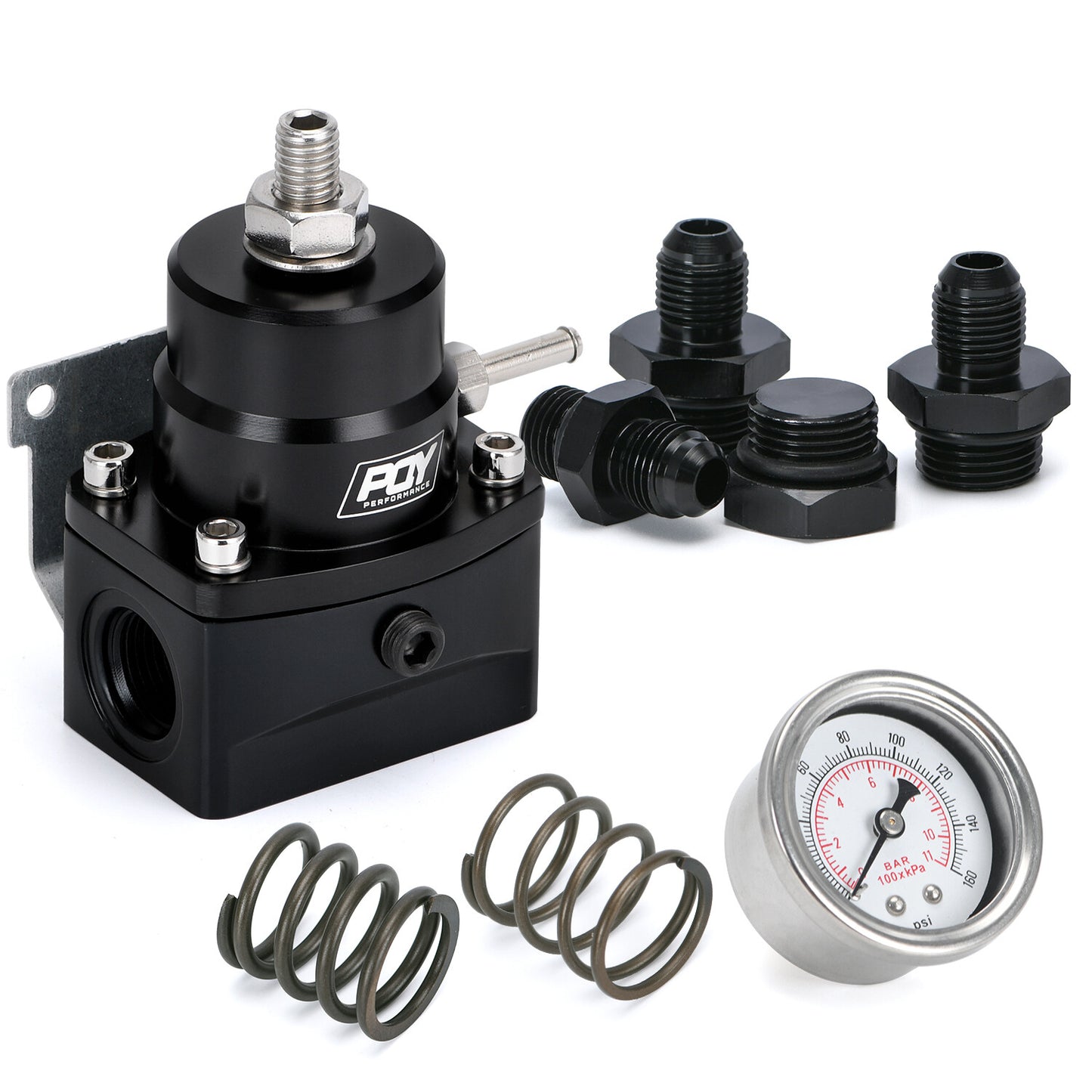Fuel Pressure Regulator Kit 3-70PSI with AN8 Feed Port and AN6 Return Port US
