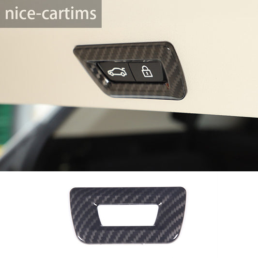 Carbon ABS Tailgate 2 Button Cover for BMW 5 6 7 Series X3 X4 X5 X6 G30 G32 G01