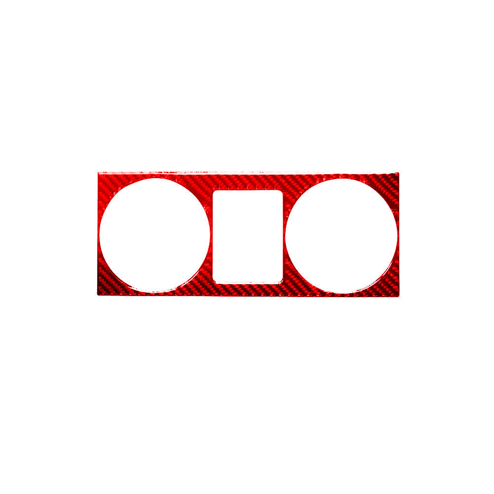 Red Carbon Fiber Central Air Outlet Trim for Jeep for Wrangler 2007-10 Type A