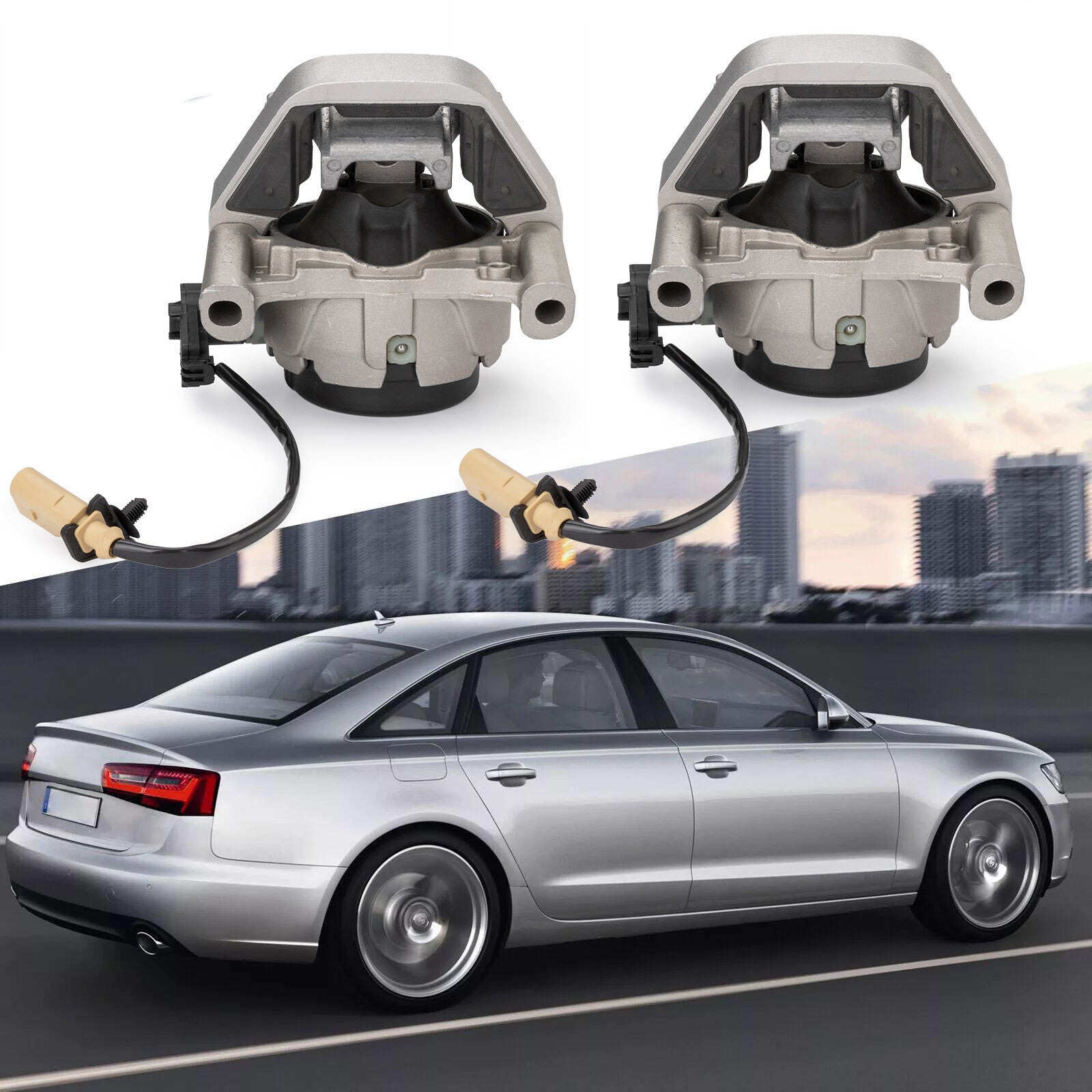 Front Left Right Engine Mounts Mounting for Audi for A6 A7 Quattro 2012-2018 3.0L