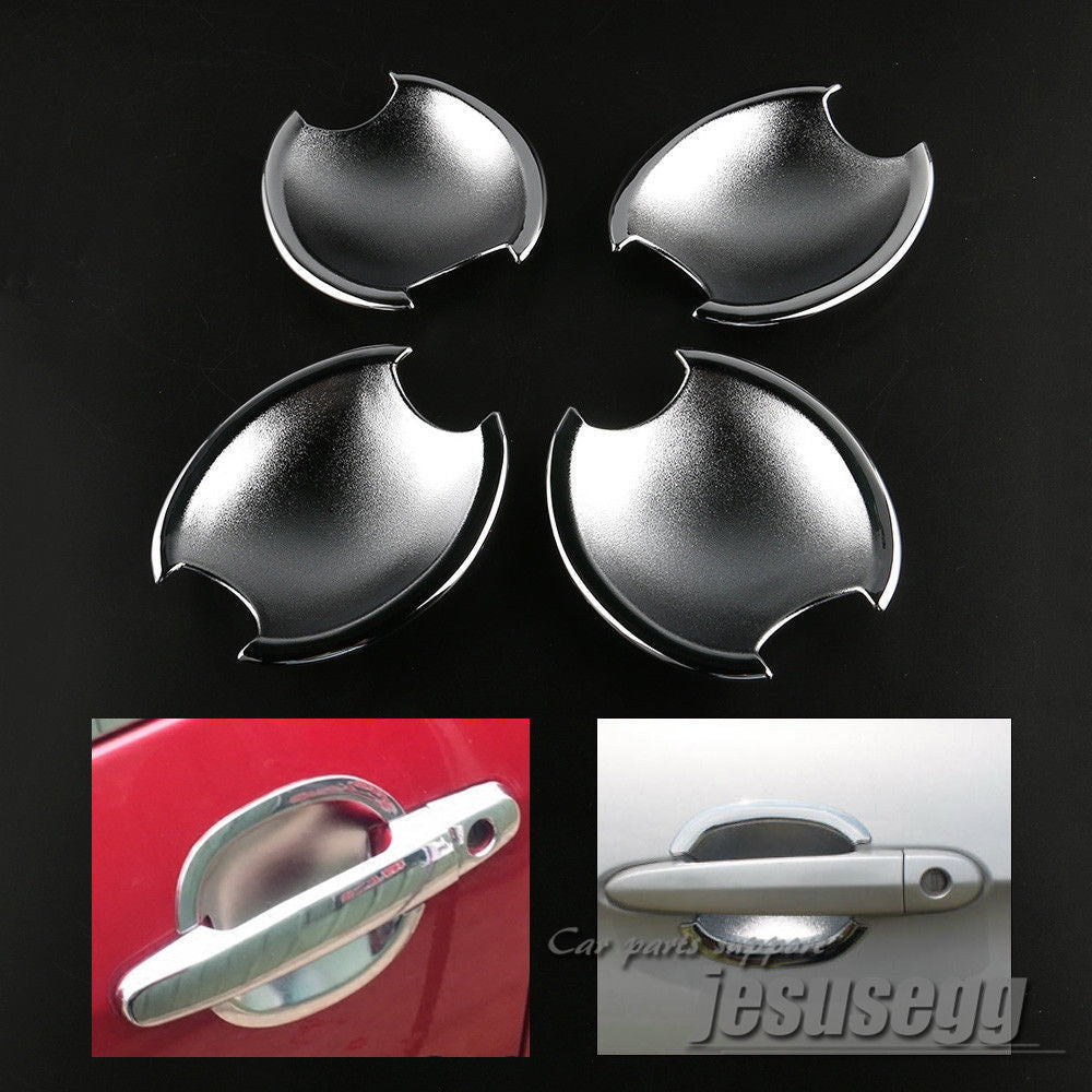 4X Chrome Door Handle Cup Bowl Bezel Trim for Nissan Qashqai Dualis 2008-2012