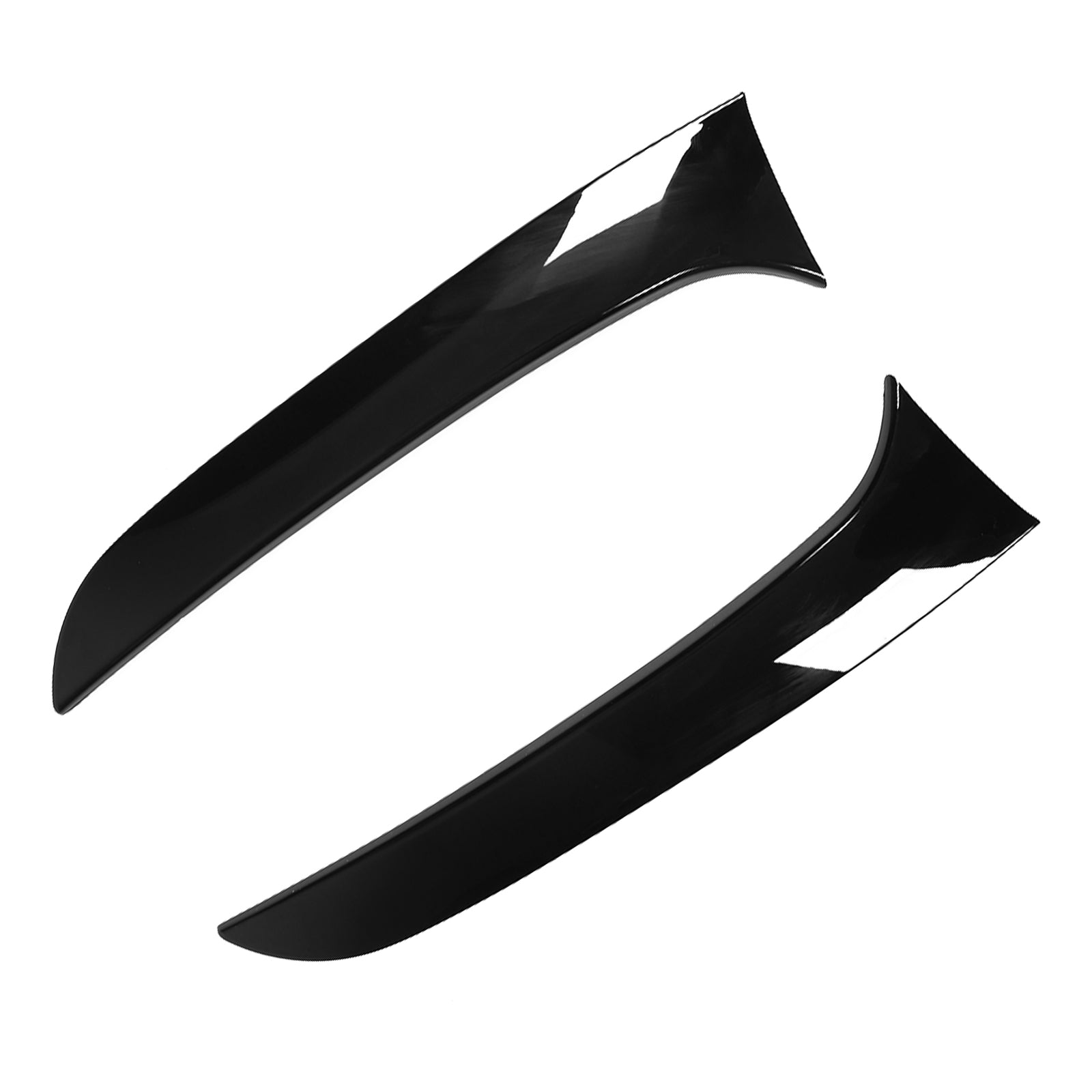 New 2pcs Rear Window Side Spoiler Wing Gloss Black ABS Antiaging Part For 1