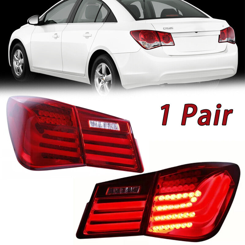 A pair of red LED taillights (DRL) for Chevrolet for Cruze 2009-2015.