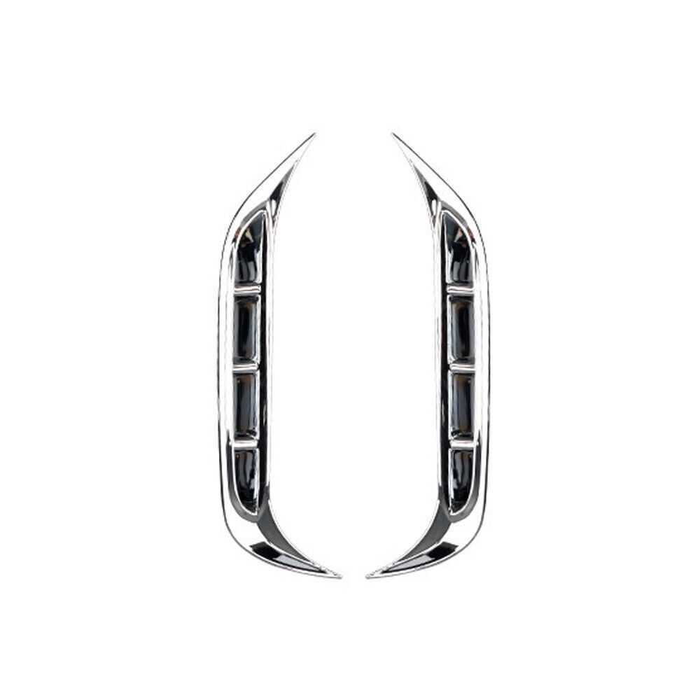 2PC Silver Front Bumper Fog Light Lamp Cover Trim Decal for Kia Sportage 2023-24