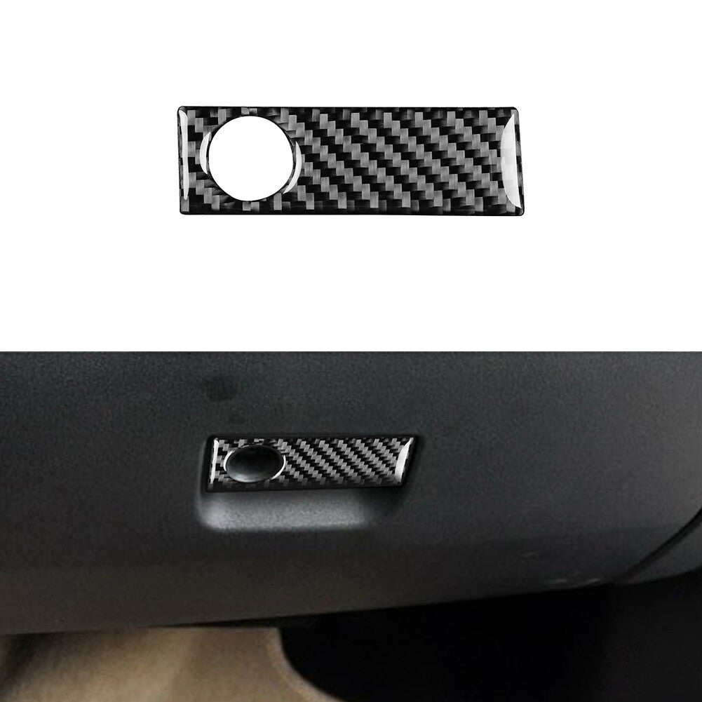 Carbon Fiber Copilot Storage Box Handle Cover Trim for Mazda MX-5 Miata 2009-15