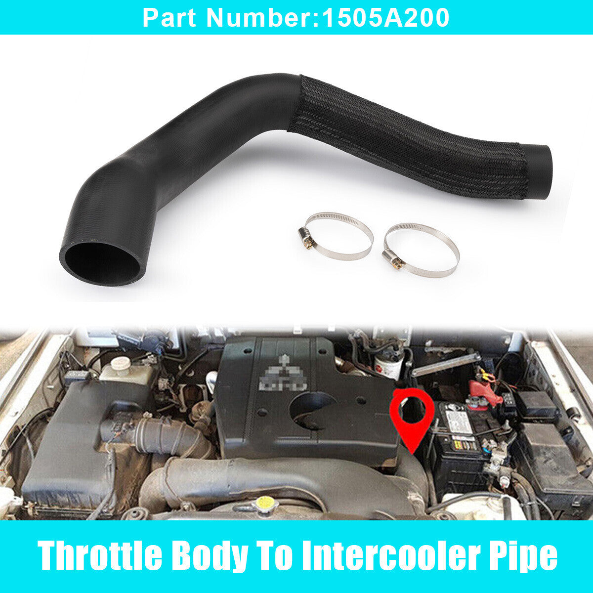 1PC 1505A200 for Mitsubishi Pajero 3.2L Throttle Body To Intercooler Pipe Hose