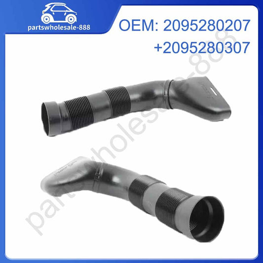 One pair of new left + right side intake hoses suitable for Mercedes W209 CLK320 CLK500