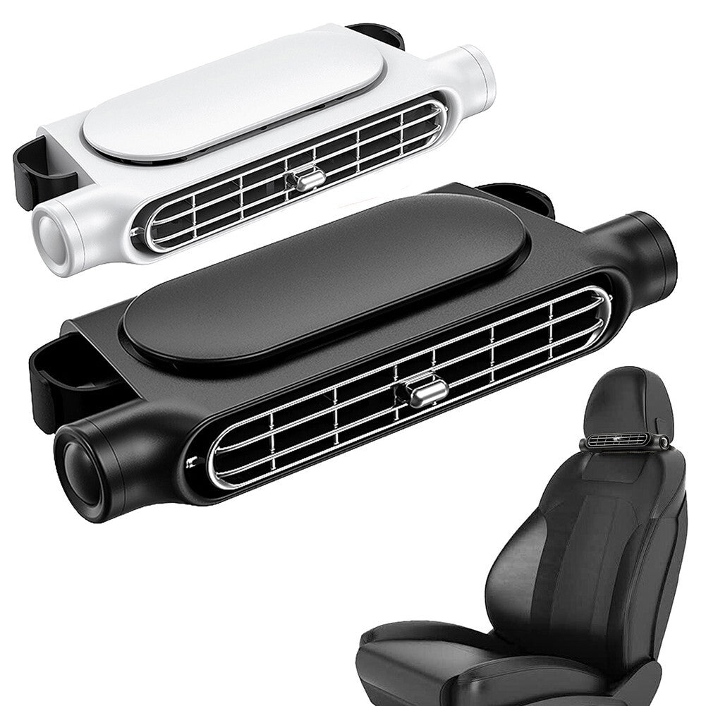 Car Rear Fan 360Degree Adjustable 3 Head Air Fan 3 Speeds For Car RV Sedan Black
