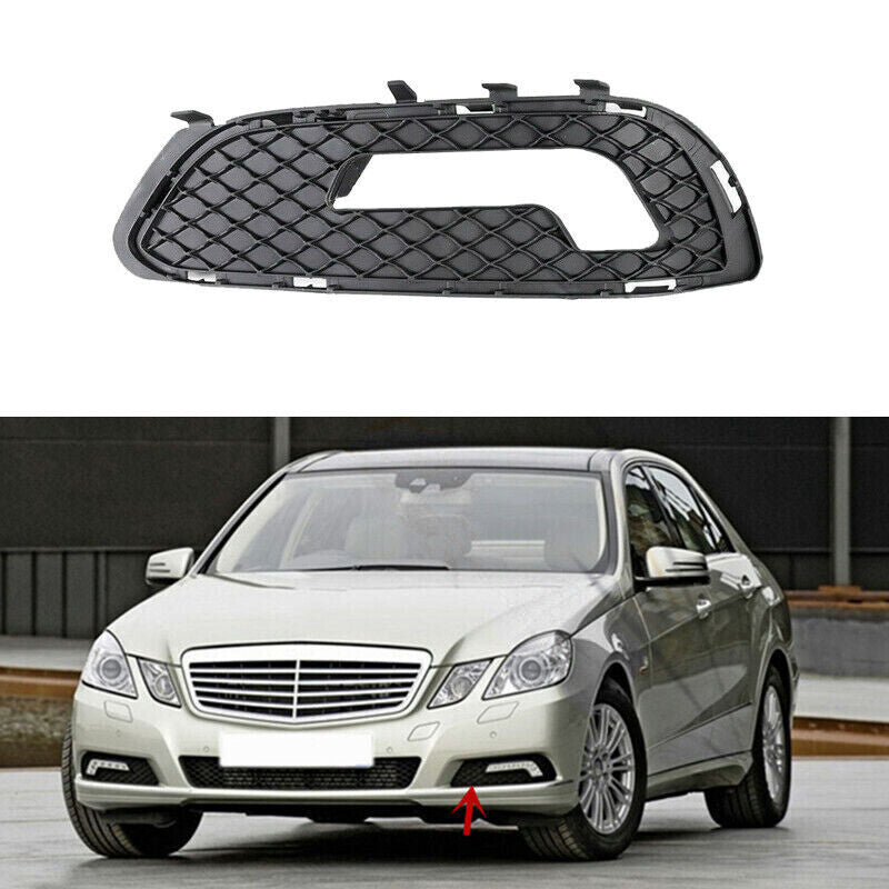 Left Front Bumper DRL Fog Light Grille Cover for Mercedes W212 E-Class 2010-2013