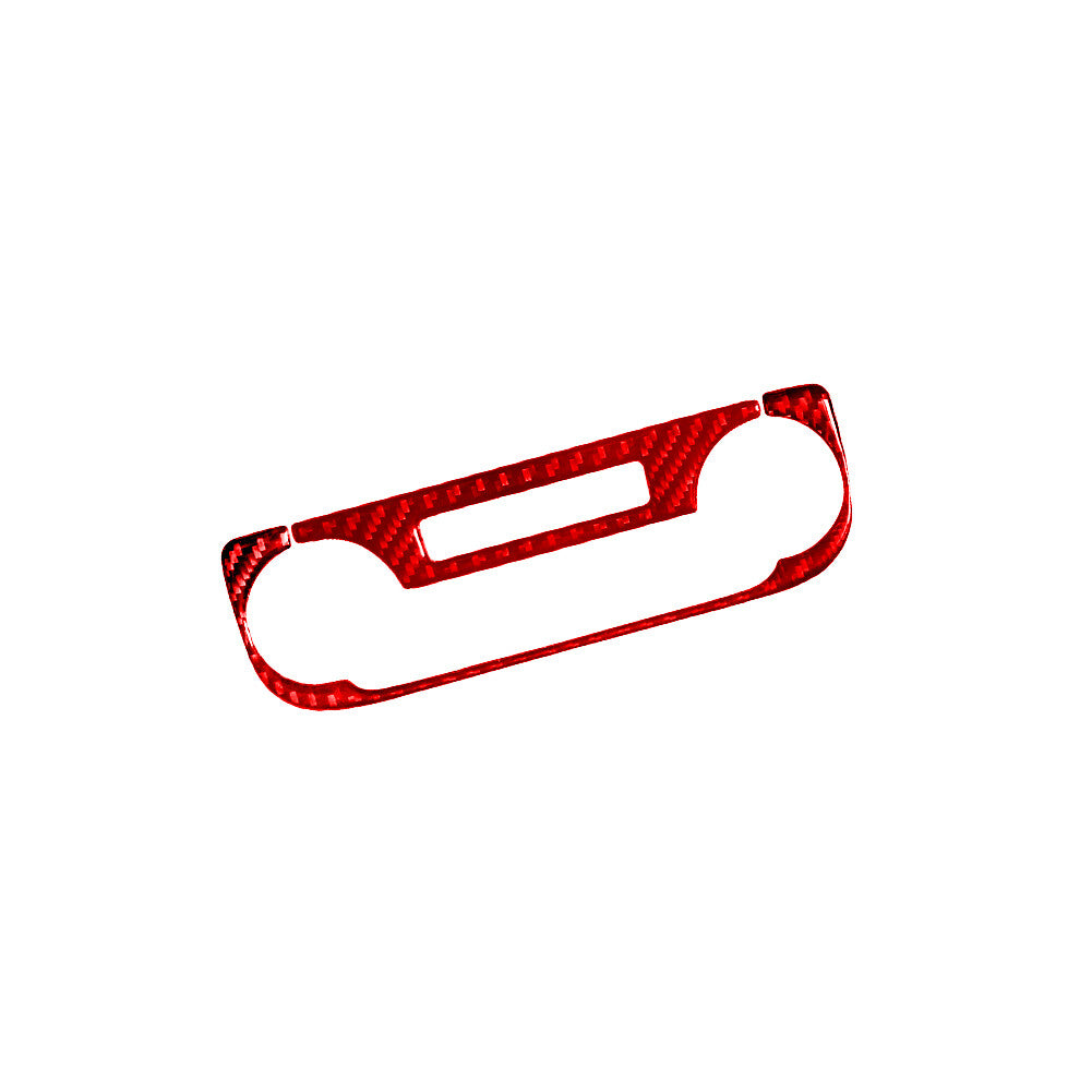 Red Carbon Fiber Climate Control Cover Trim for Mitsubishi Outlander 2014-2016