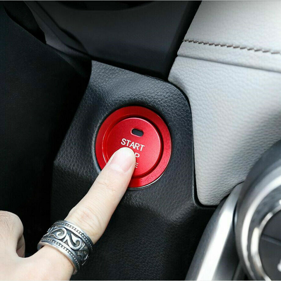 for Toyota Highlander 2020-2024 Red Alloy Engine Start Stop Switch Cover Trim 2X