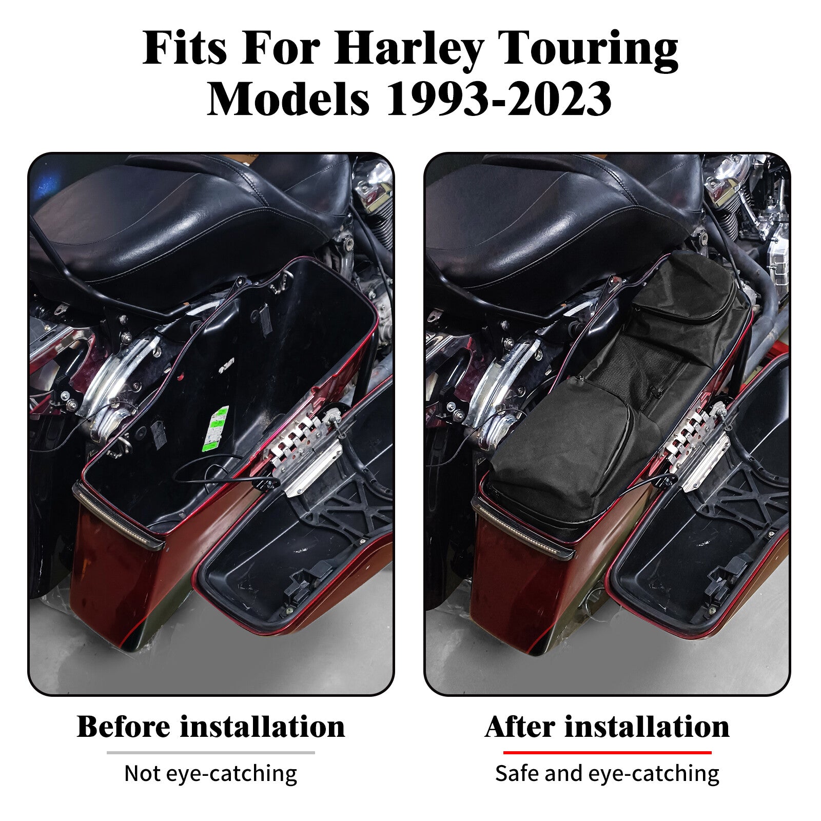 Soft Saddlebag Liners Luggage Travel Bag for Harley Road Electra Glide 1997-2023