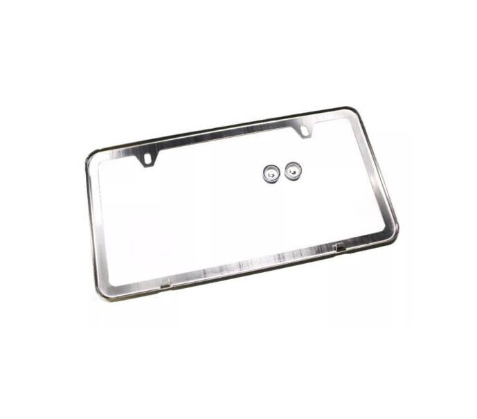 Car license plate frame cover cap rear trunk boot ultra-thin chrome plating suitable for Toyota