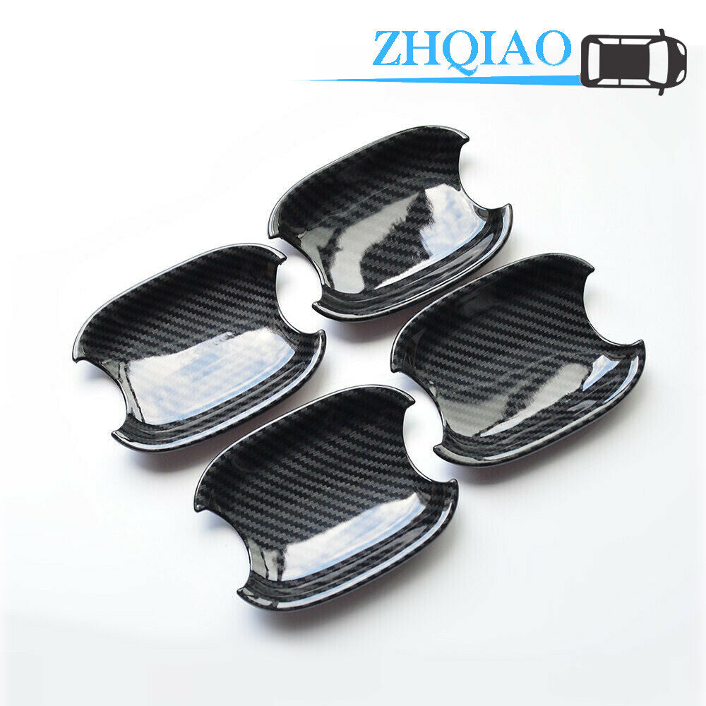 Carbon Fiber Printed Door Handle Bowl Sticker Cover Trim Fit for Audi A4 2009-2016