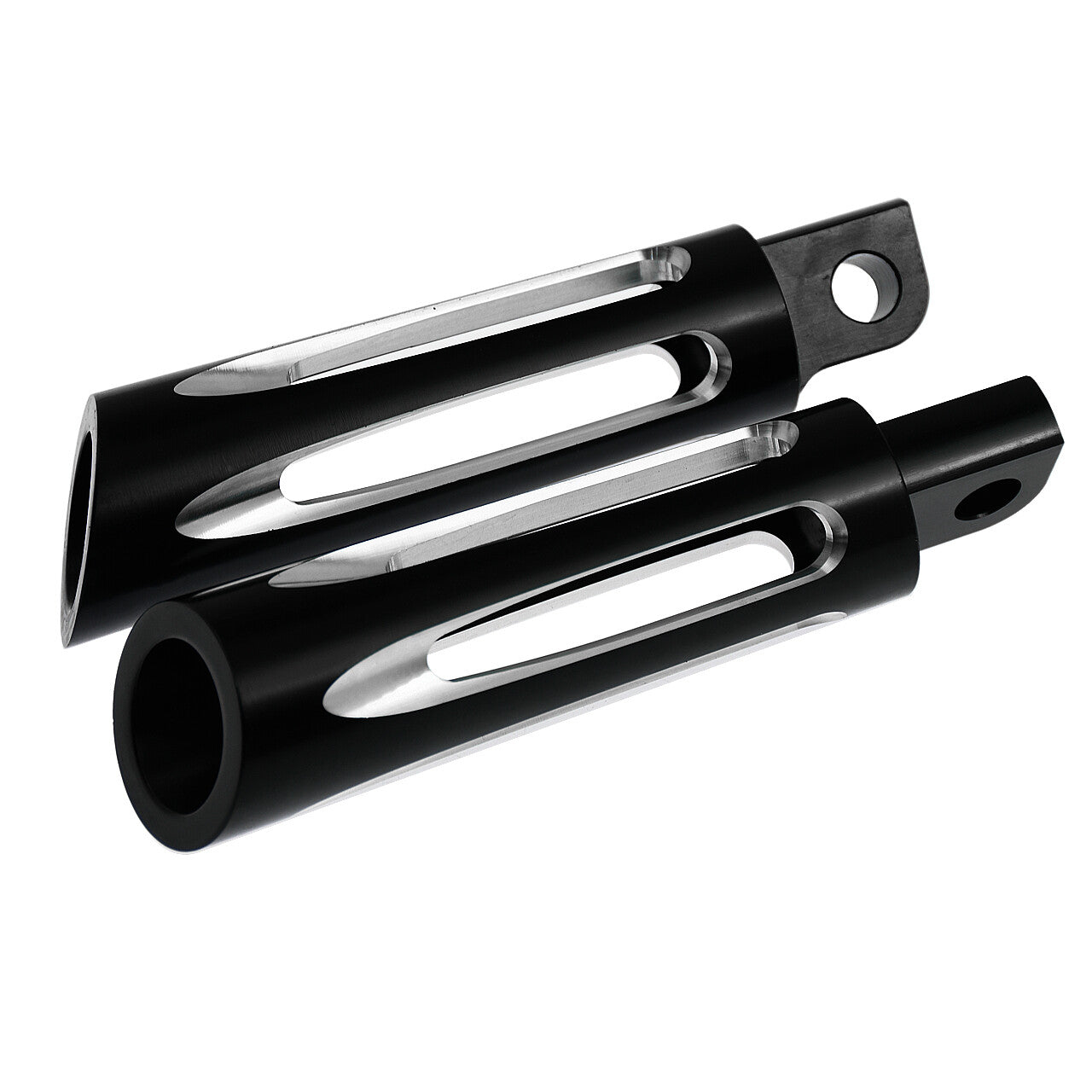 Black Hollow Male Mount Foot Rest Peg for Harley Touring Sportster Dyna Softail