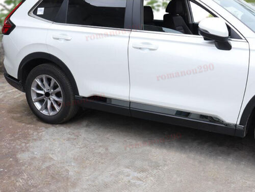8P for Honda CR-V 2023-2024 Steel Black Chrome Door Body Side Molding Cover Trim