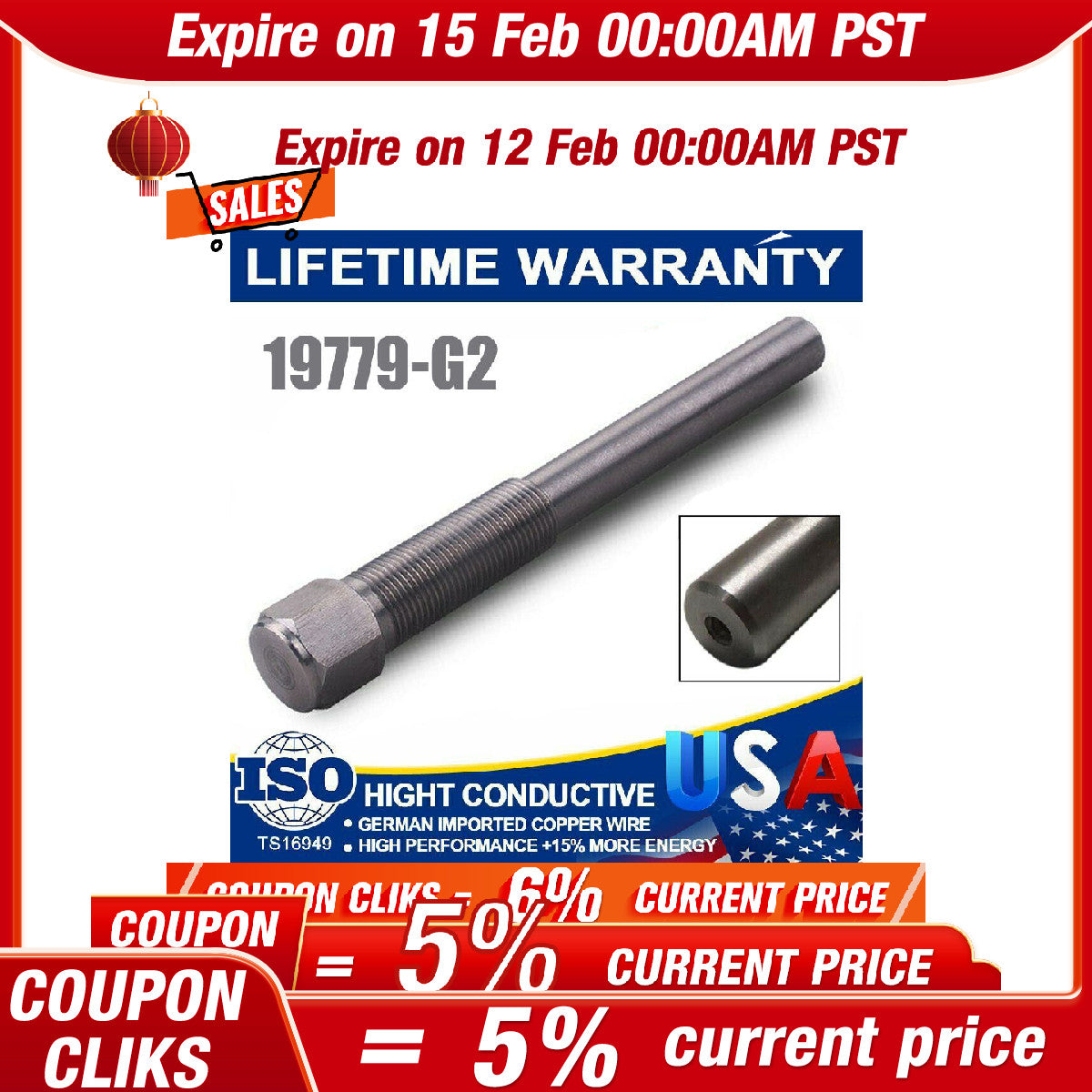 For EZGO for Golf Cart 1989-Up Drive Clutch Puller Bolt Removal Tool Kit 19779-G2 U