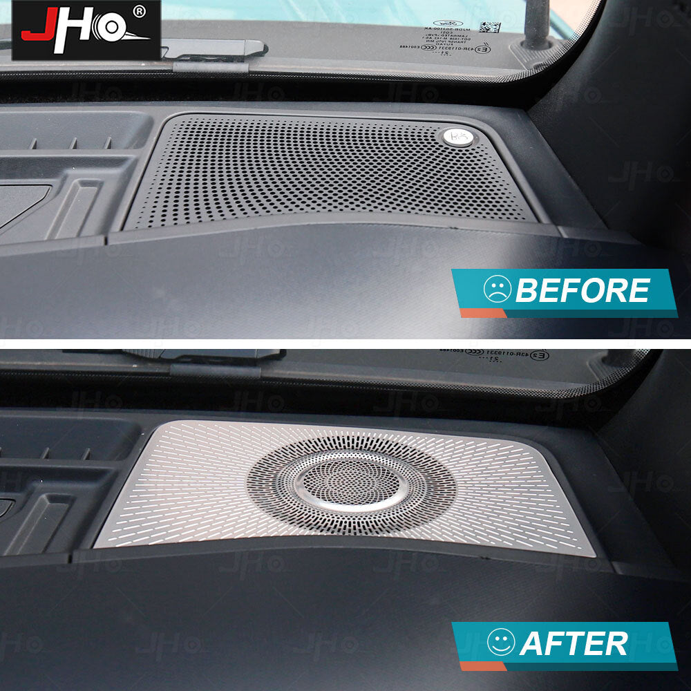 Silver Steel A-pillar Loudspeaker Horn Mesh Panel Cover for Ford Bronco 2021-24