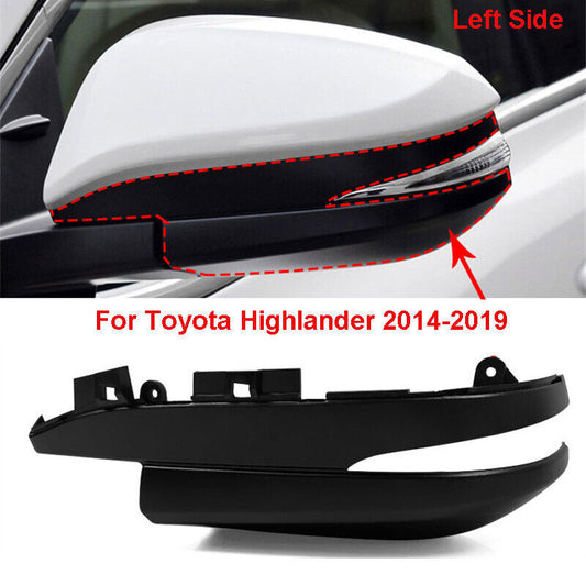 Left Side Rearview Door Mirror Base Cover Cap for Toyota Highlander 2014-2019