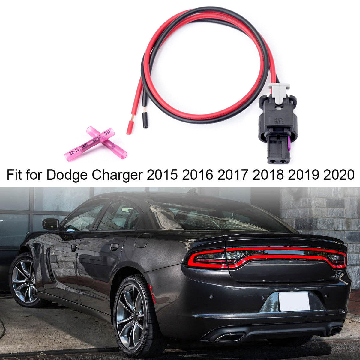 Pigtail harness for Dodge charger side marking front and rear connector plugs