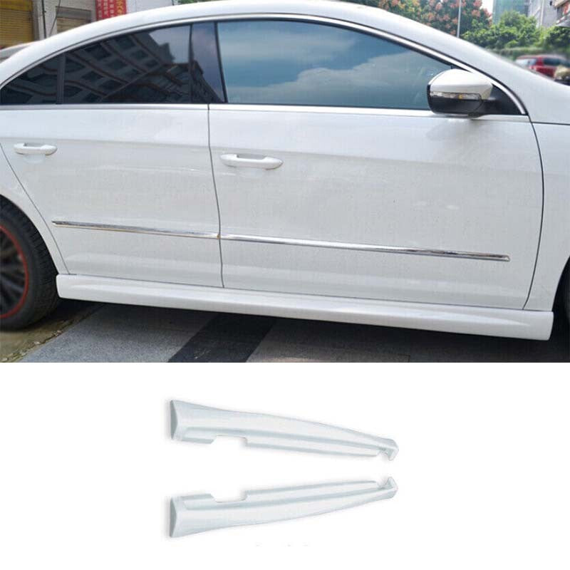 Exterior Door Side Skirts Panel Trim for Volkswagen CC 15-17 Bright White