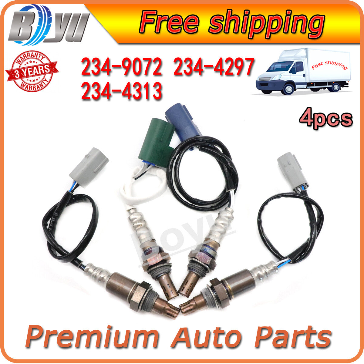 UpDownstream for Nissan Pathfinder Frontier Xterra 2007 4.0L Oxygen Sensor 4PCS