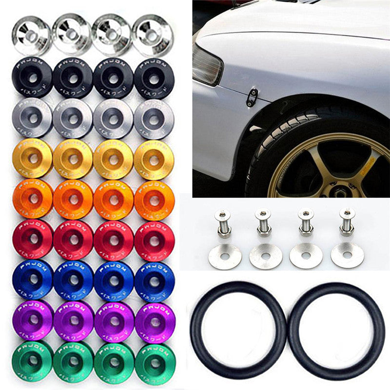 8-Piece Pack JDM Spike Quick Release Fasteners for Car Bumpers, Trunks, Mudguards, and Hoods