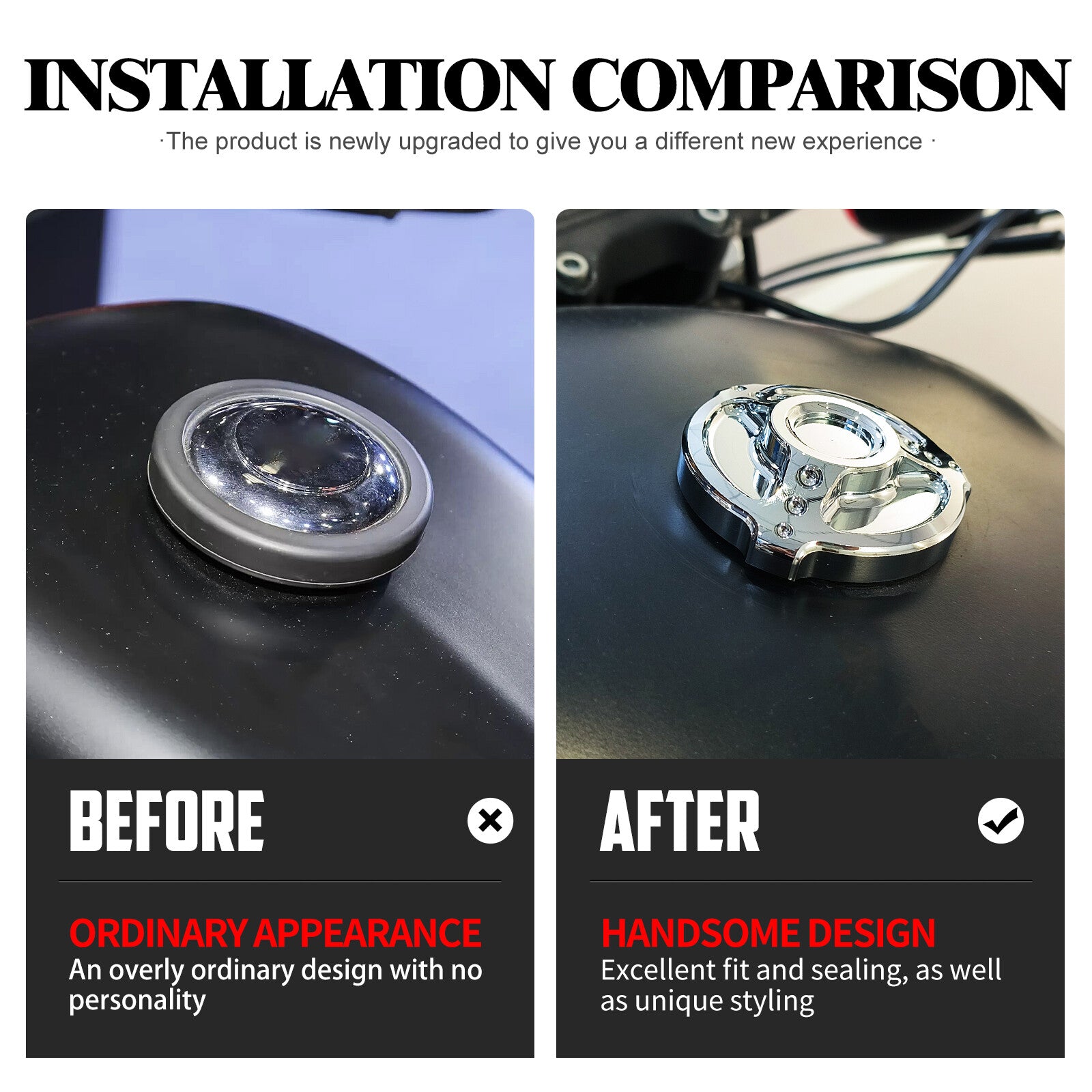 Chrome Fuel Gas Tank Cap for Harley Sportster XL883 1200 48 Dyna Touring Softail
