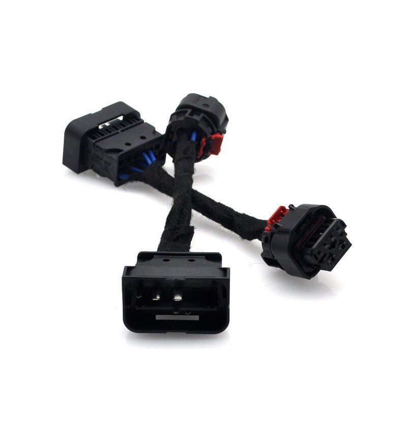 2x Retrofit facelift LCI Led Head light cable wire adaptor Loom for BMW