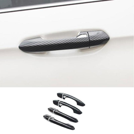 Outside for Smart Door Handle Cover Trim 8PCS for Ford Edge 2015-2021 Carbon Fiber