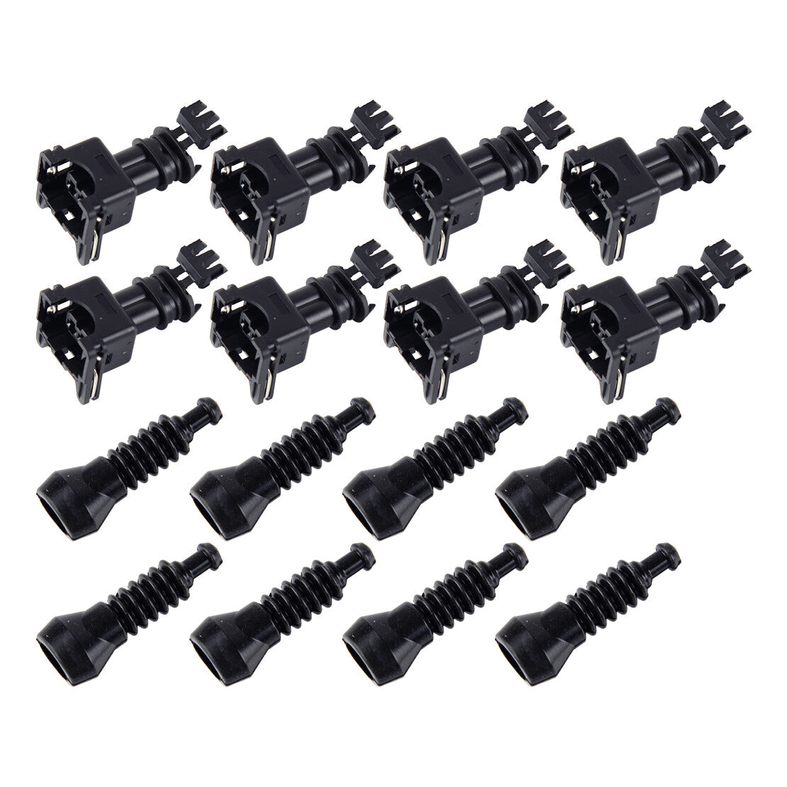 Fit For Bosch Jetronic EV1 New 8 Kits Fuel Injector Plug + Crimp Connection