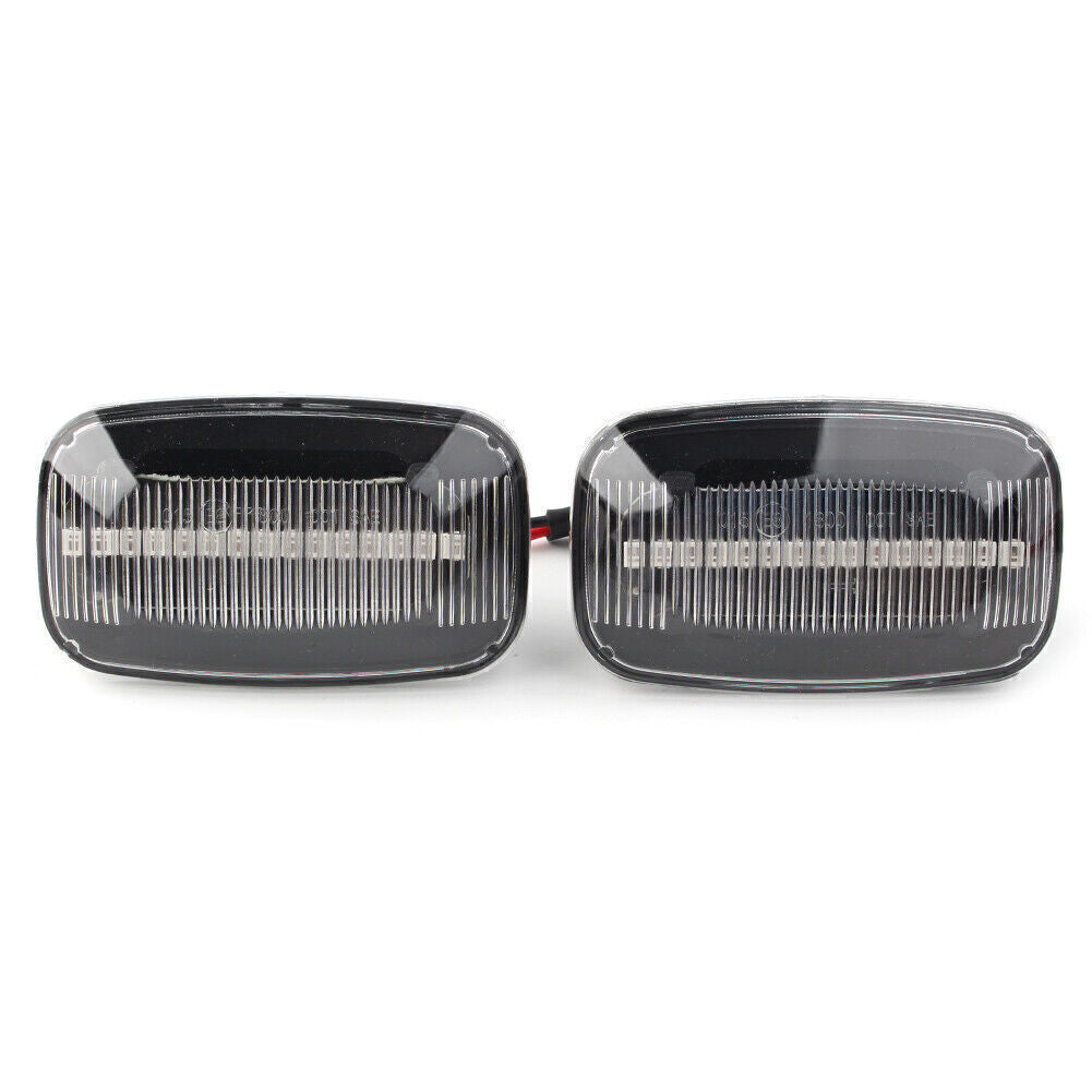 2x Dynamic LED Sequential Side Marker Light Clear Shell for Toyota for Land Cruiser