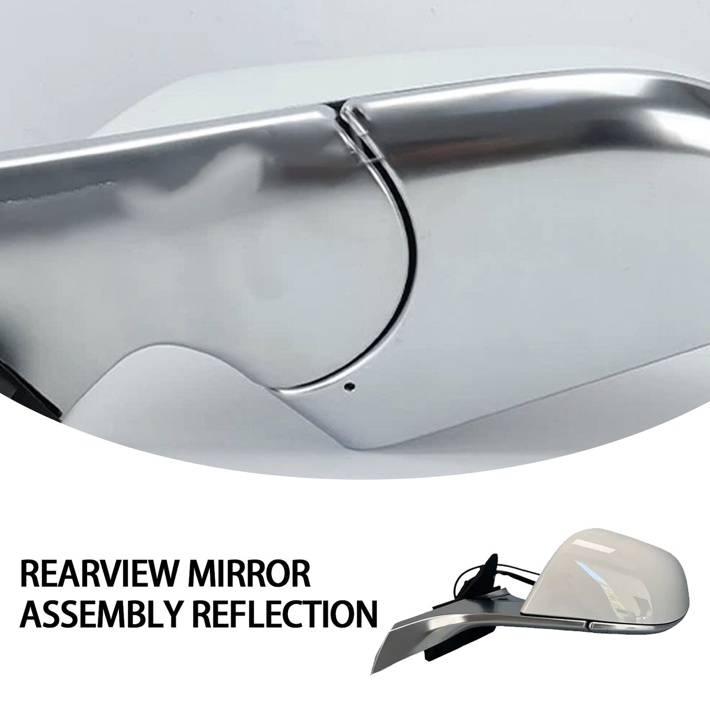 White Left Driver Mirror for Tesla Model 3 2017 2018 2019 2020 Heated Power Fold