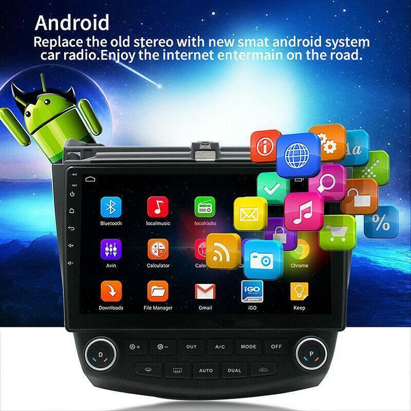 10.1 Android 9.1 Quad-Core Car Stereo Radio GPS Nav for Honda Accord 2003-2007